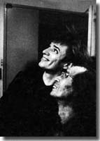 Blixa and Kazuo Ohno backstage after concert Nick Cave and the Bad Seeds in Tokyo (1989?); Ohno:"Nick, good voice! Good voice!!"